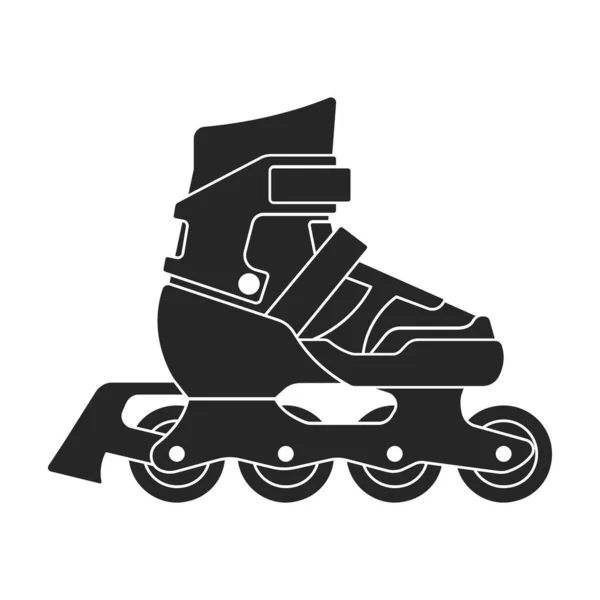 Rollschuh Vektor icon.Black Vektor Symbol isoliert auf weißem Hintergrund Rollschuh. — Stockvektor