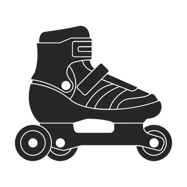 Rollschuh Vektor icon.Black Vektor Symbol isoliert auf weißem Hintergrund Rollschuh. — Stockvektor