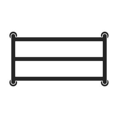 Havlu kurutma vektörü siyah simgesi. Beyaz arka planda vektör illüstrasyon banyo radyatörü. İzole edilmiş siyah ikon havlu kurutma makinesi.