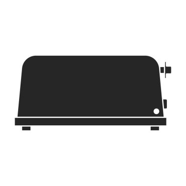 Tost makinesi vektör simgesi. Siyah vektör simgesi beyaz arkaplan tost makinesinde izole edildi.