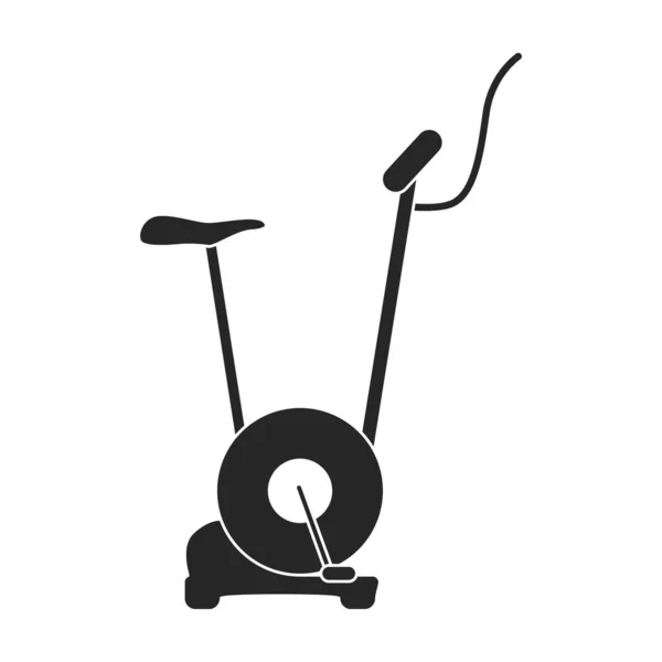 Heimtrainer Vektor schwarz Symbol. Vereinzelte schwarze Illustration Symbol Fitness-Fahrrad.Vector Illustration Heimtrainer auf weißem Hintergrund. — Stockvektor