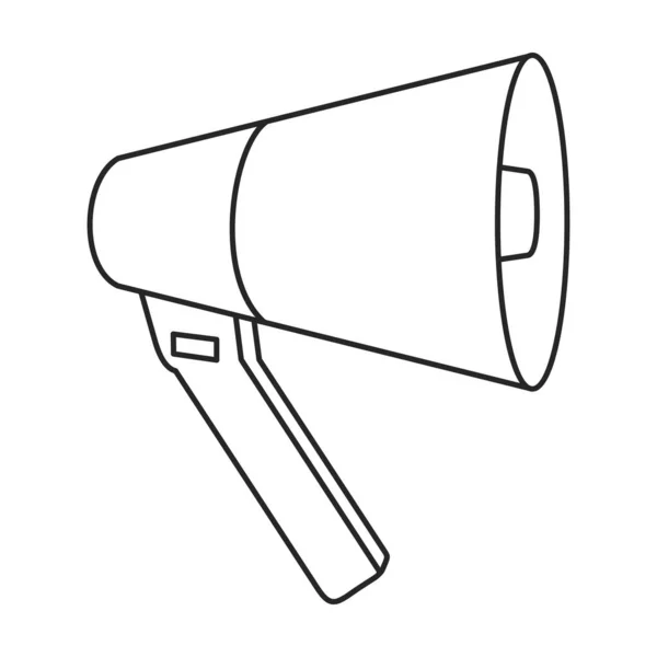 Speaker vector icon.Outline vector pictogram geïsoleerd op witte achtergrond luidspreker. — Stockvector
