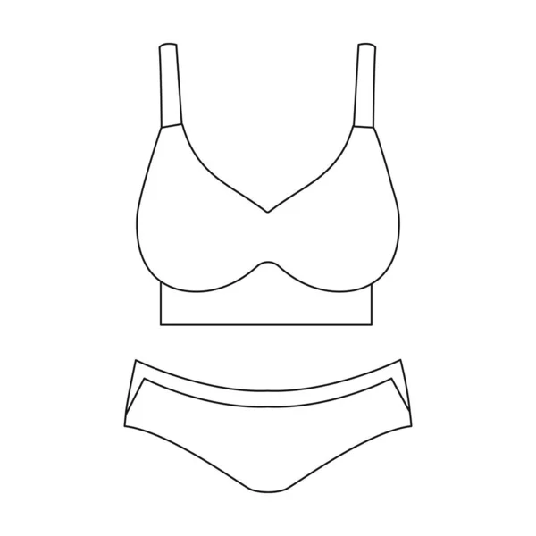 Underwear vector icon.Outline vector icon isolated on white background underwear. — Stock Vector