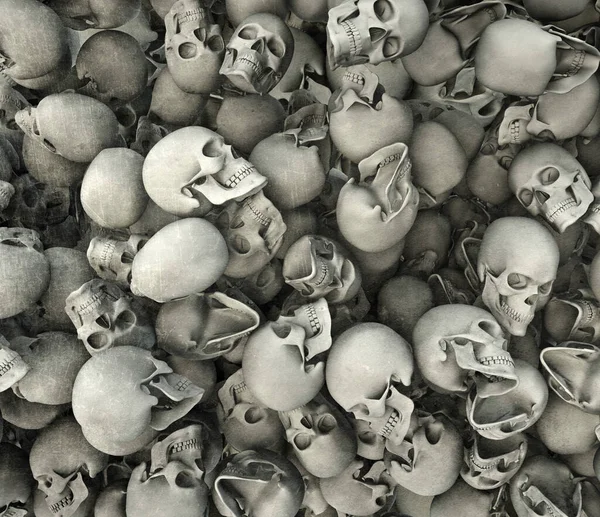 Skulls Pile Example — Stock Photo, Image