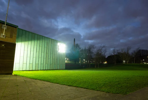 Centro Arte Iluminado Por Noche — Foto de Stock