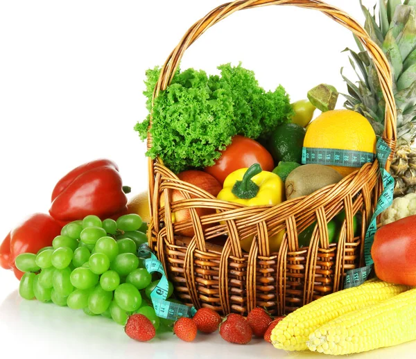 Verduras Frescas Aisladas Sobre Fondo Blanco — Foto de Stock