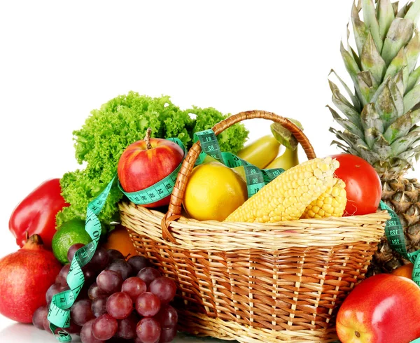 Verduras Frescas Aisladas Sobre Fondo Blanco — Foto de Stock