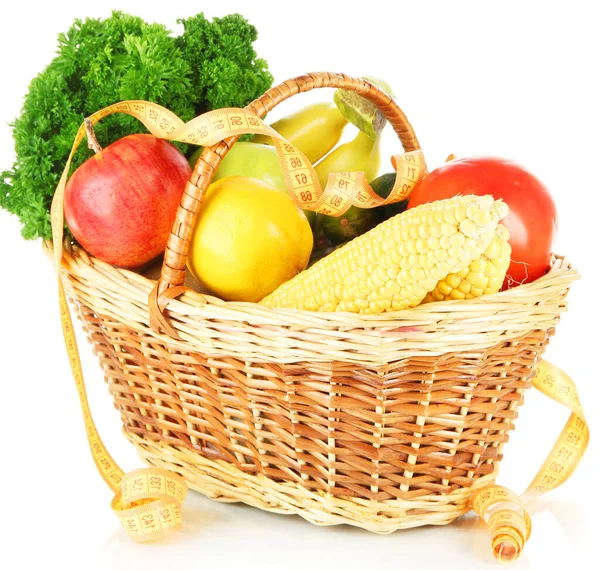 Verduras Frescas Aisladas Sobre Fondo Blanco — Foto de Stock