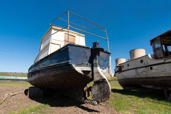 Vista Popa Viejo Barco Pesquero — Foto de Stock