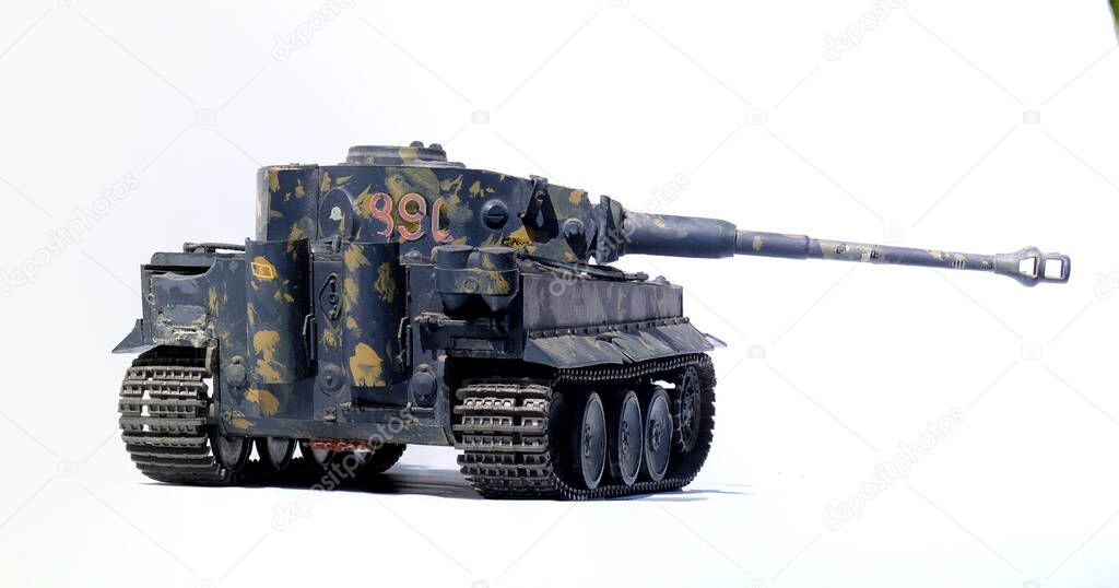 Authentic scale model of a WW2 German Tiger 1 tank