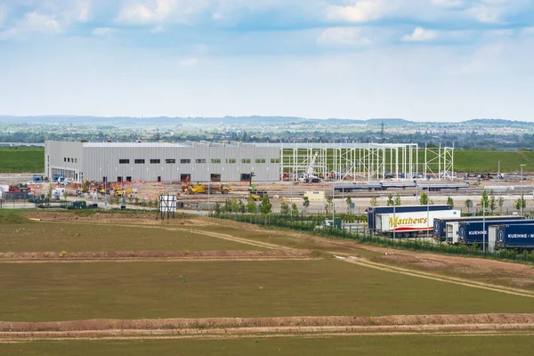 Modern Distribution Center Building Construction — Foto de Stock