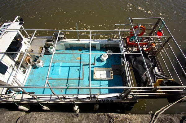 Deck Docked Fishing Boat — Stock Photo, Image