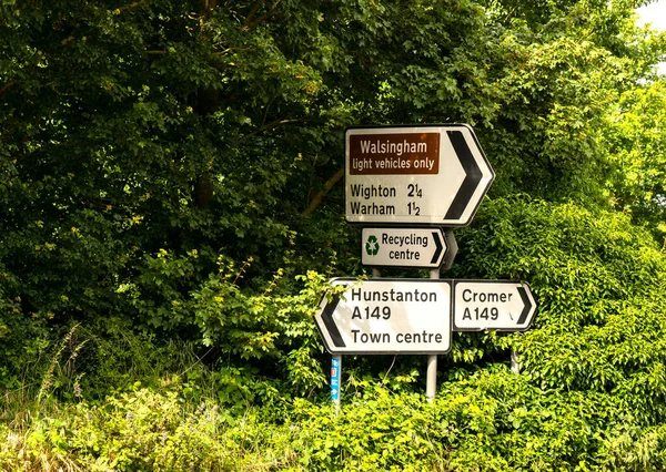 North Norfolk Road Signs — Foto de Stock