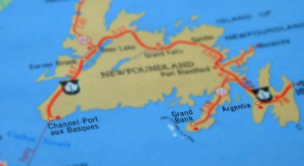 Mapa Ruta Isla Terranova —  Fotos de Stock