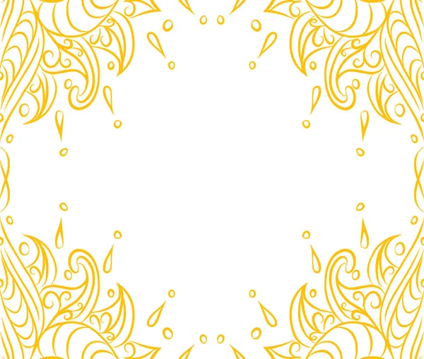 Padrão Floral Sem Costura Amarela Ilustração Vetorial Perfeito Para Têxteis — Vetor de Stock