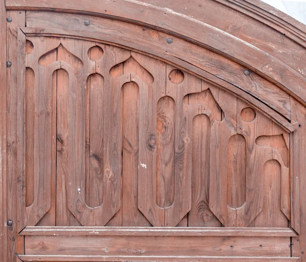 Pattern of wood carved decor on wood background — Stock Photo, Image