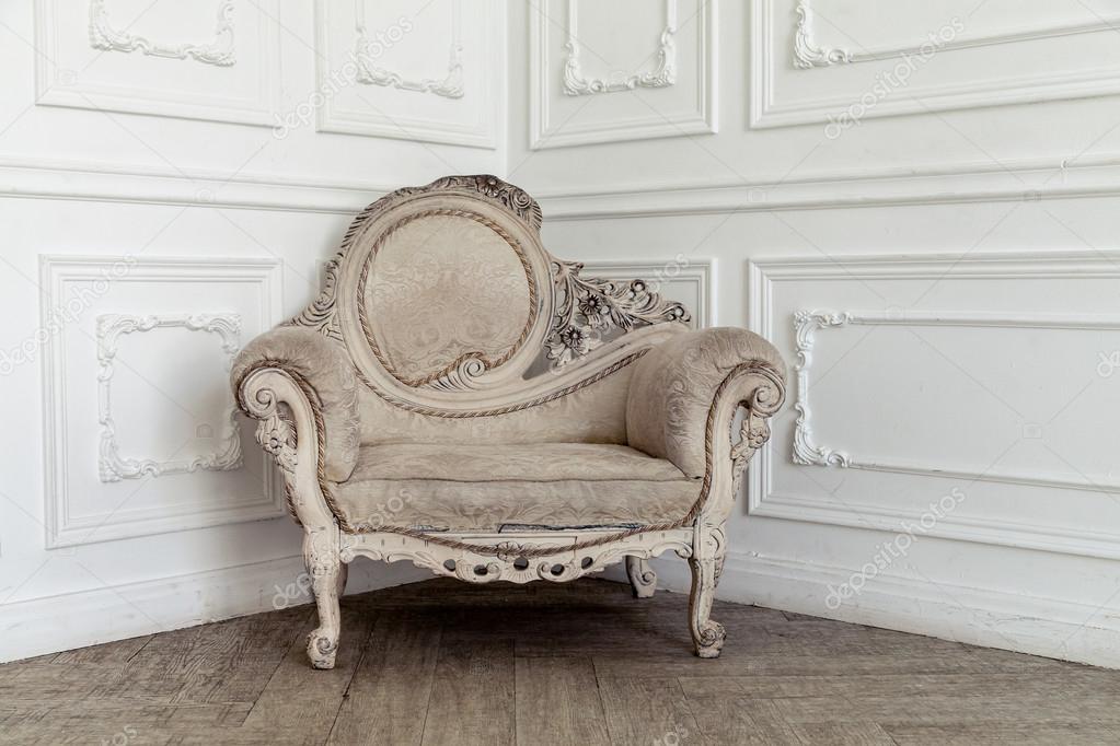 Aristocratic chair in classic interior 