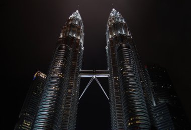 Kuala Lumpur, Malezya - 10 Desember 2014: Petronas ikiz kuleleri