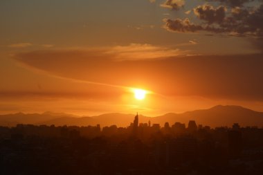 muhteşem gün batımı bulutlar