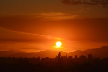 muhteşem gün batımı bulutlar