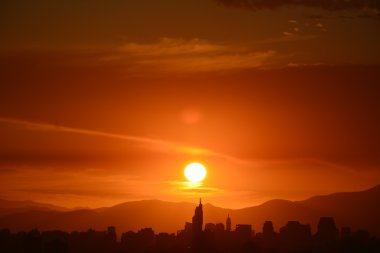 muhteşem gün batımı bulutlar