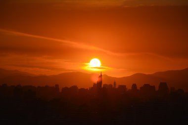 muhteşem gün batımı bulutlar