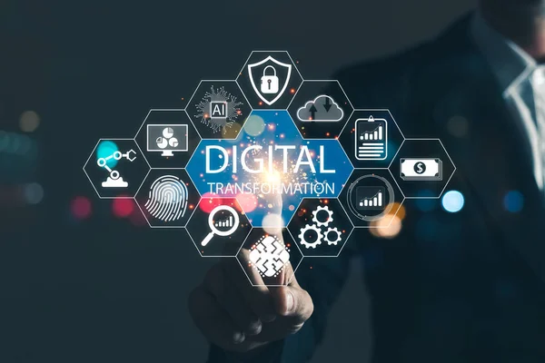 Digital transformation technology strategy,the transformation of ideas and the adoption of technology in business in the digital age, enhancing global business capabilities.