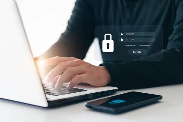 Concetto Protezione Della Privacy Sulla Sicurezza Della Rete Internet Sicurezza — Foto Stock