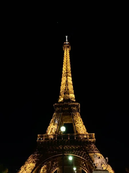 Torre Eiffel Cielo Azul Ciudad —  Fotos de Stock