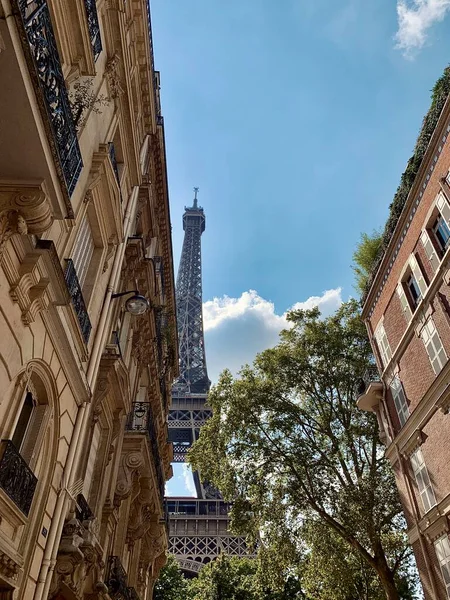 Eiffelturm Blauen Himmel Über Der Stadt — Stockfoto