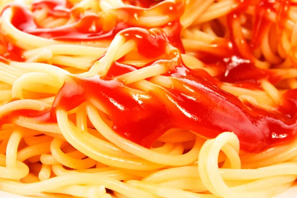 Italian pasta, tomato sauce — Stock Photo, Image