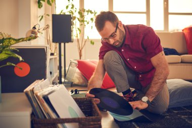 Erkek seçimi sonraki vinil kayıt 