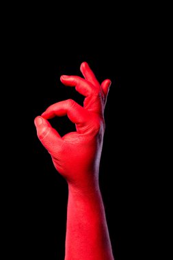 Kırmızı el jest yapma