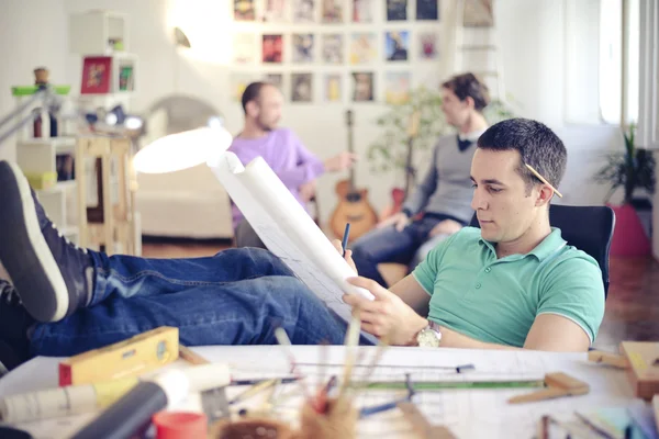 Architects in office — Stock Photo, Image