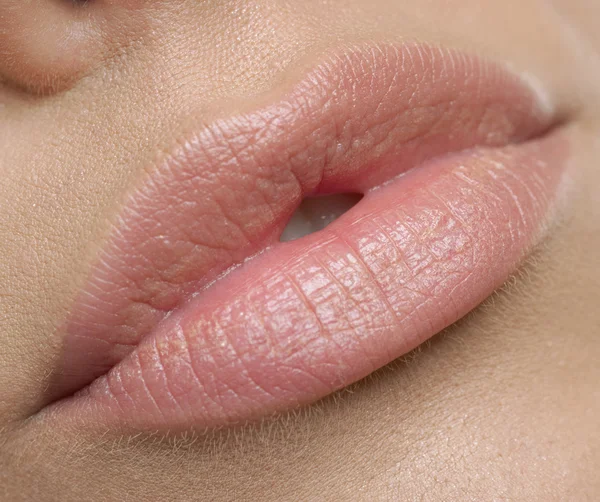 Natuurlijke lippen — Stockfoto