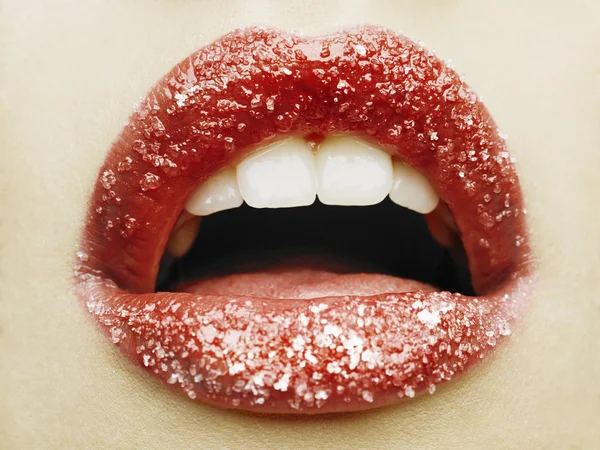 Сахарные губы — стоковое фото