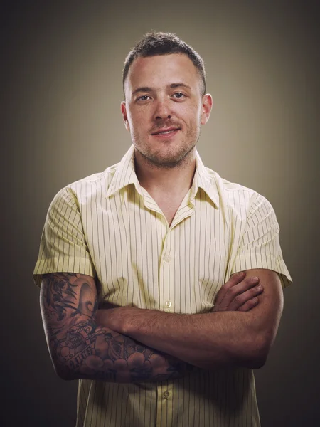 Young man with tattoo — Stock Photo, Image