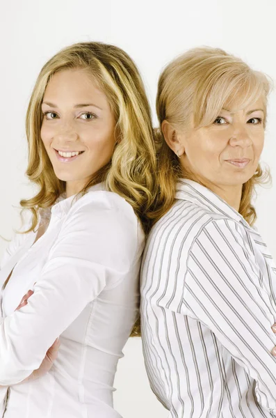 Elderly and a young women — Stock Photo, Image