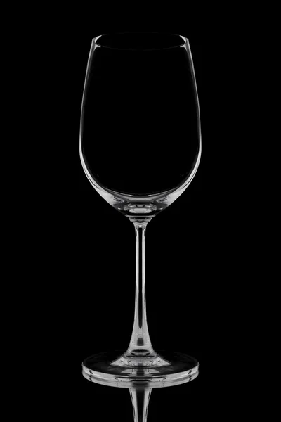 Üres nyafogás üveg elszigetelt fekete — Stock Fotó