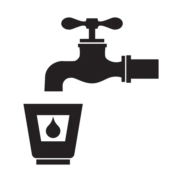 Trinkwasser-Symbol — Stockvektor