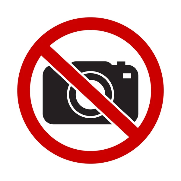 Camera Not Allowed Sign — Stock Vector