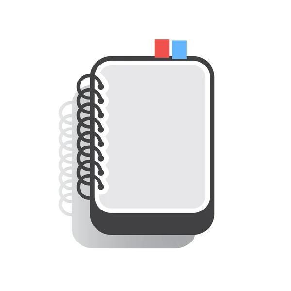 Notebookflat — Stockový vektor