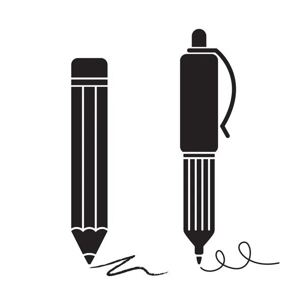 Crayon PenAndNoir — Image vectorielle
