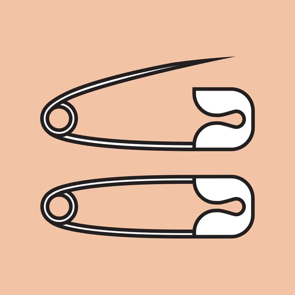 Safetypinsoutlined — Wektor stockowy