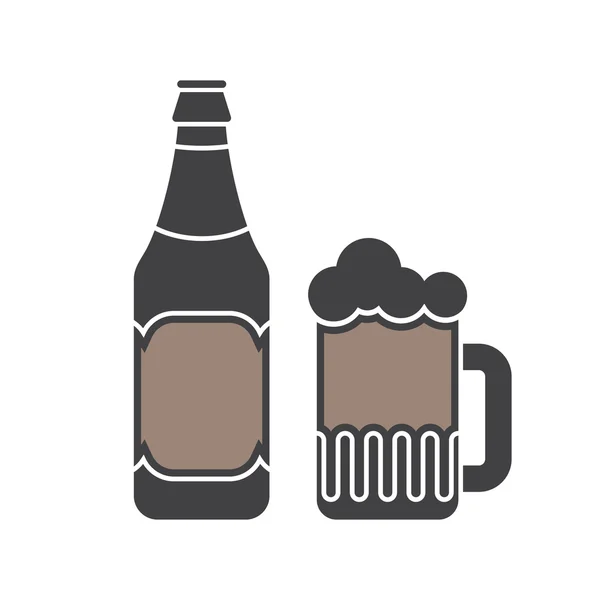 Bira şişe ve cam Silhouettes