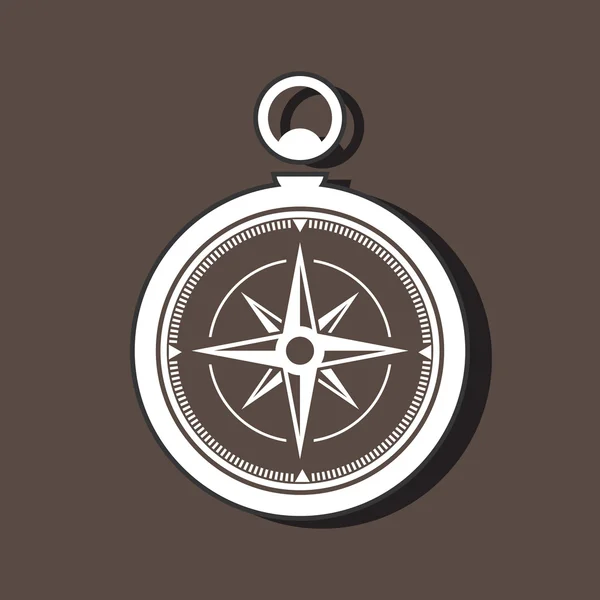 Compass Icon On Dark Stock Vector