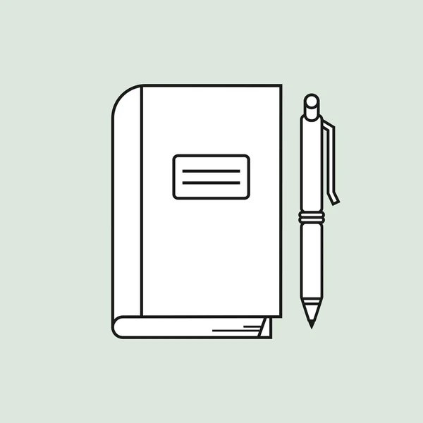 Notebook And Pen — Stock Vector