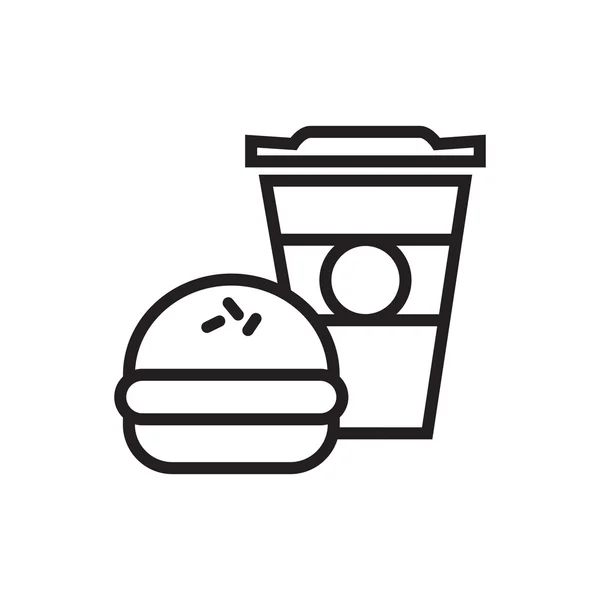 Fast Food pictogram geschetst — Stockvector