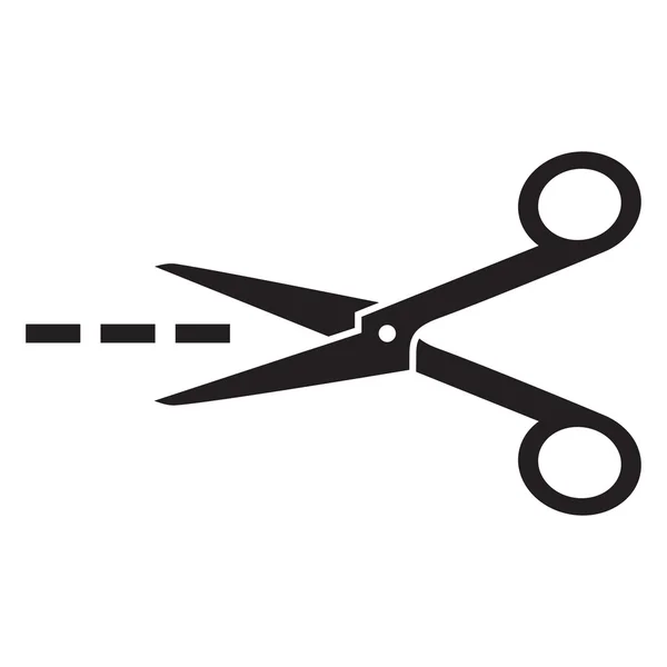 Scissors With Cut Lines Stock Vector