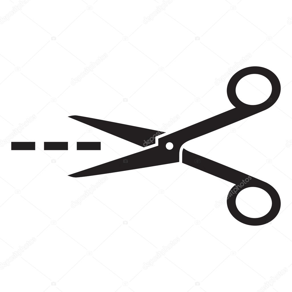 Scissors With Cut Lines